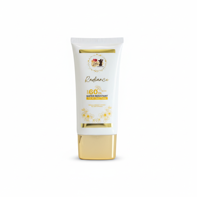 Radiance Invisible SPF 60 PA+++ — all-chemical-filter sunscreen with zero white cast on melanin-rich skin. SPF 60 broad-spectrum protection.