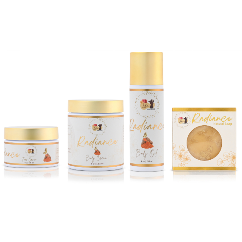 Mini Turmeric Set — Face Cream, Body Cream, Body Oil, Natural Soap
