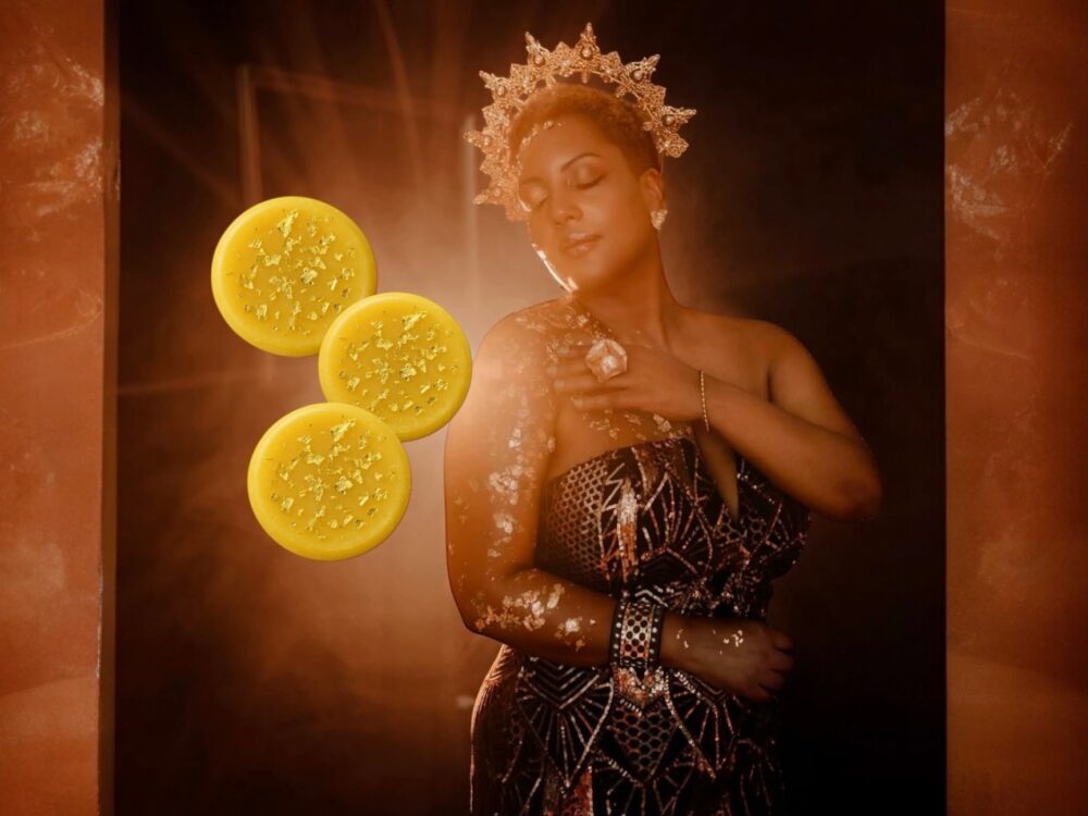TURMERIC Gold Foil Soap 4 oz (Pack Of 3) - Image 4