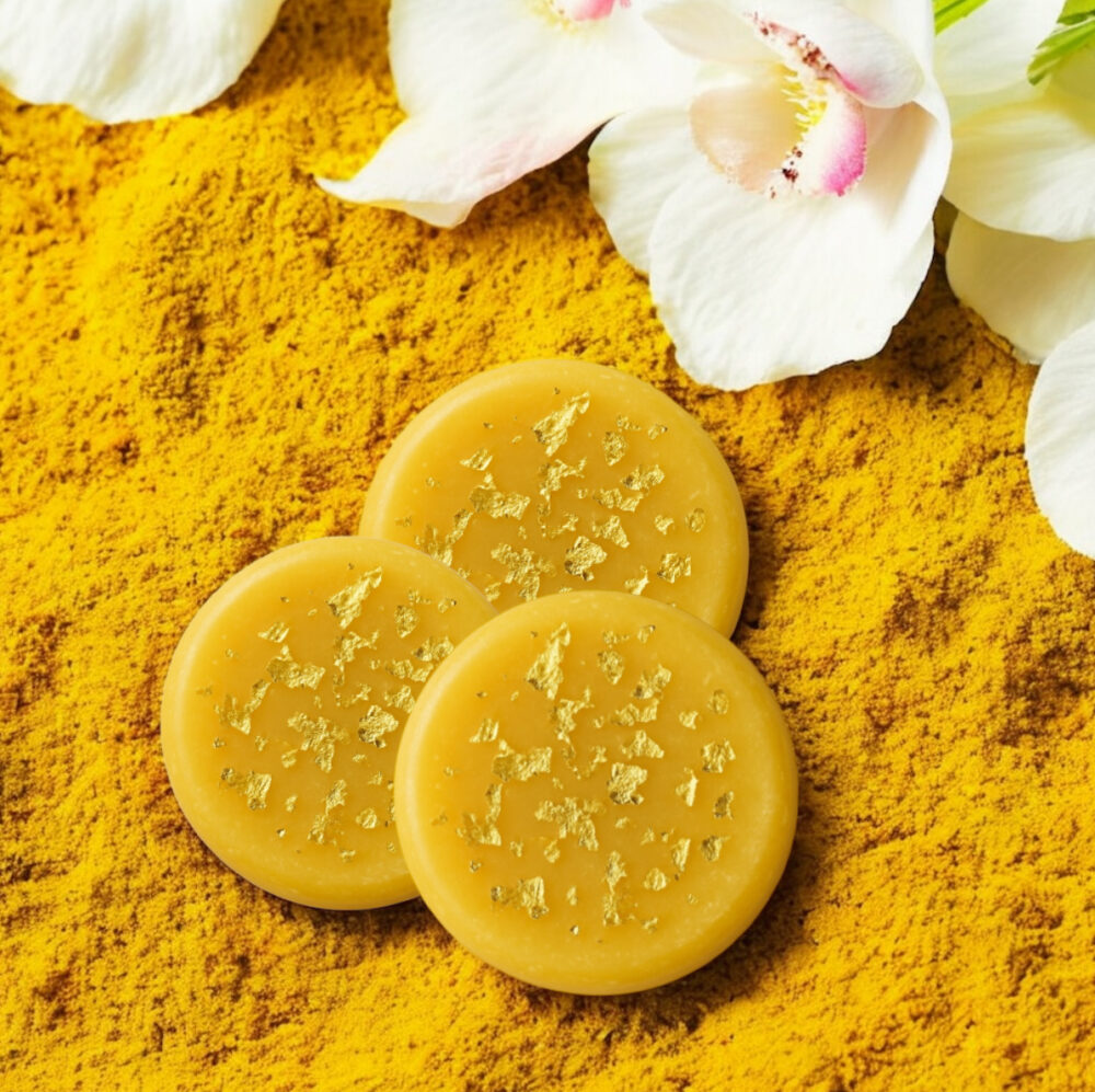 TURMERIC Gold Foil Soap 4 oz (Pack Of 3) - Image 3